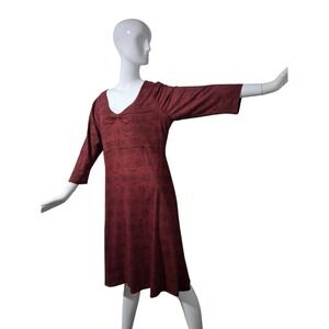 Toad &‎ Co Organic Cotton Tencel Geometric Womens size XL Rosalinda Casual Dress